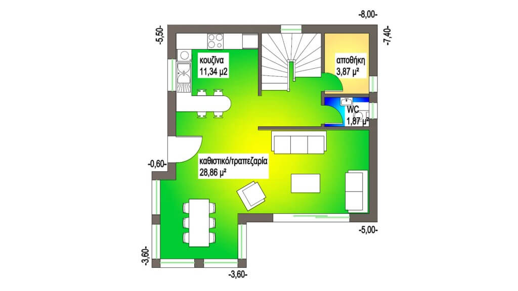 ΚΑΤΟΨΗ ΙΣΟΓΕΙΟΥ 66,46 Μ²