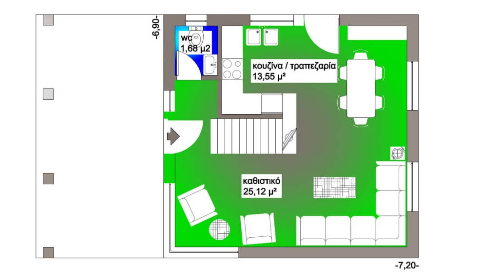 ΚΑΤΟΨΗ ΟΡΟΦΟΥ 49,68 Μ²