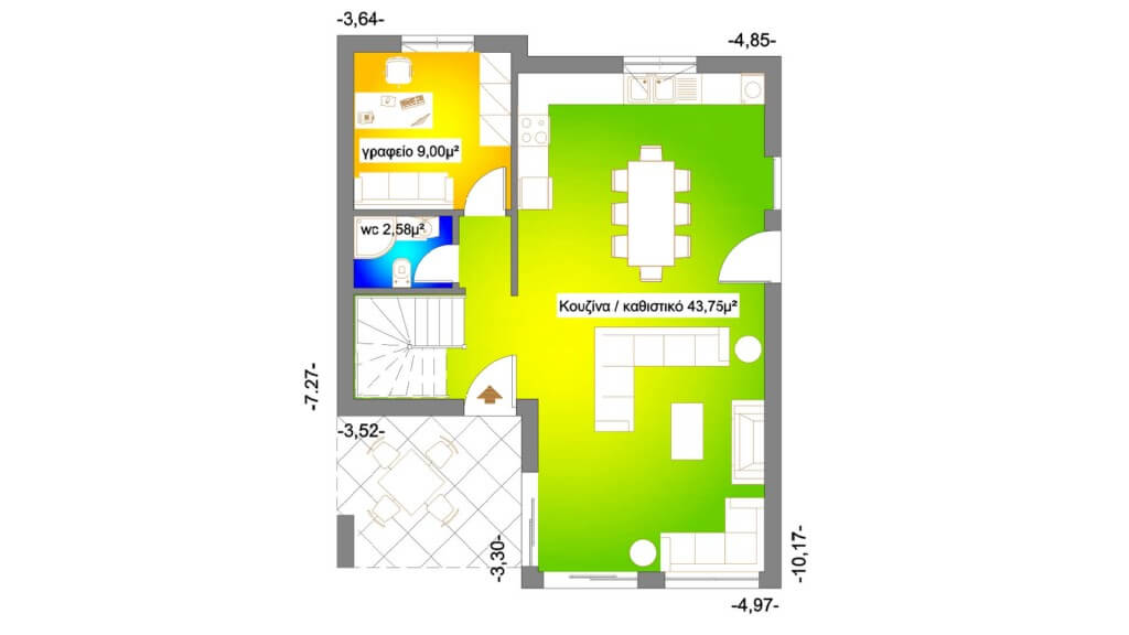 ΚΑΤΟΨΗ ΙΣΟΓΕΙΟΥ 76,24 Μ²