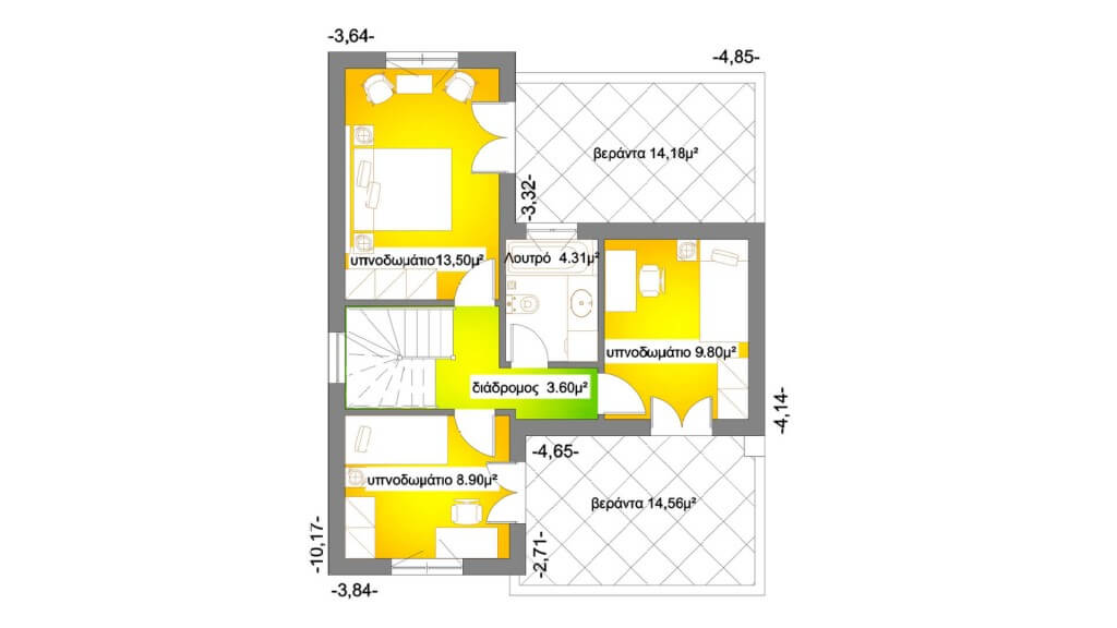 ΚΑΤΟΨΗ ΟΡΟΦΟΥ 57,63 Μ²