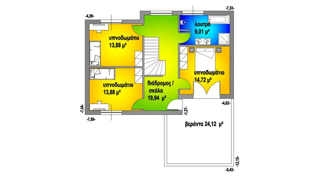 ΚΑΤΟΨΗ ΟΡΟΦΟΥ 86,29 Μ²