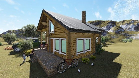 ΣΧΕΔΙΑ ΞΥΛΙΝΩΝ ΣΠΙΤΙΩΝ, easy green, prokat, προκάτ, ξύλινο, διώροφο