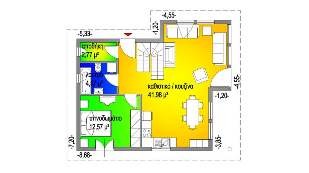 ΚΑΤΟΨΗ ΙΣΟΓΕΙΟΥ 71,97 Μ²