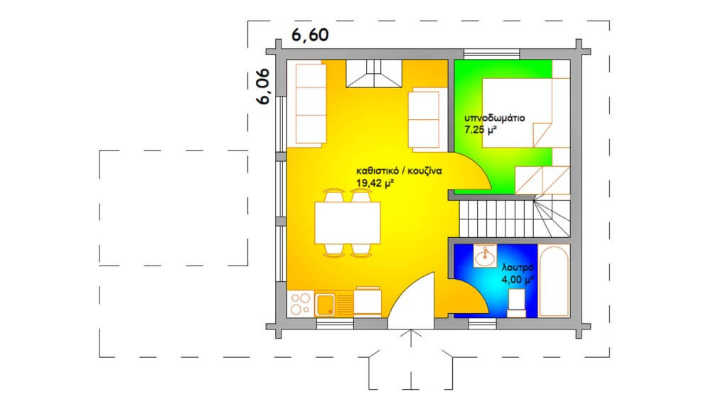 ΚΑΤΟΨΗ ΙΣΟΓΕΙΟΥ 40,00 Μ²