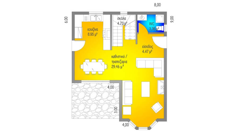 ΚΑΤΟΨΗ ΙΣΟΓΕΙΟΥ 60,38 Μ²