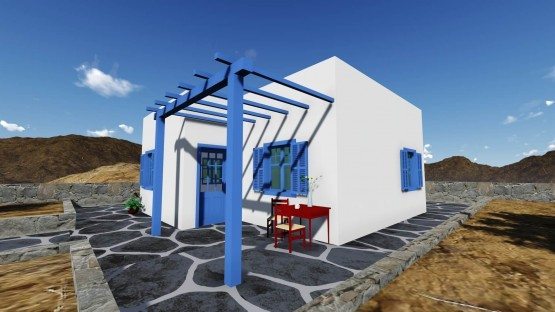 σχέδιο,σπίτι,προκάτ,εξοχικό,νησιώτικο,easy green,μικρό,ισόγειο,prokat