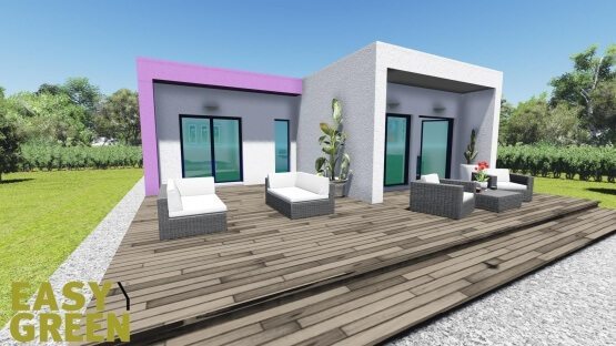 Prisma 100 ,prokat, προκάτ, προκατασκευασμένο σπίτι, easy green, ισόγειο, bauhaus