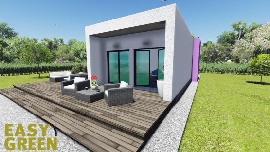 Prisma 100 ,prokat, προκάτ, προκατασκευασμένο σπίτι, easy green, ισόγειο, bauhaus